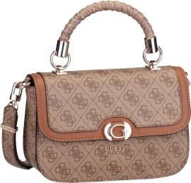 Guess Orlina Logo Top Handle Flap 40200  in Beige (2.1 Liter), Handtasche von Guess