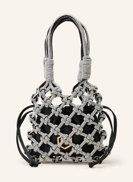 Hibourama Handtasche Lola Mit Pouch Und Schmucksteinen schwarz von HIBOURAMA