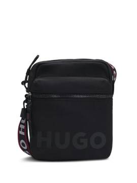 HUGO Schultertasche mit Logo-Print - Schwarz von HUGO