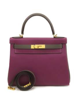 Hermès Pre-Owned 2018 Special Order Evercolor Kelly II Retourne Satchel-Tasche 28cm - Violett von Hermès