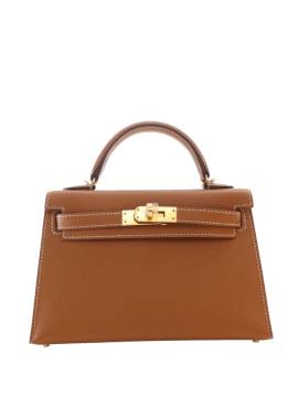 Hermès Pre-Owned 2020 Mini Epsom Kelly Sellier Satchel-Tasche 20cm - Braun von Hermès