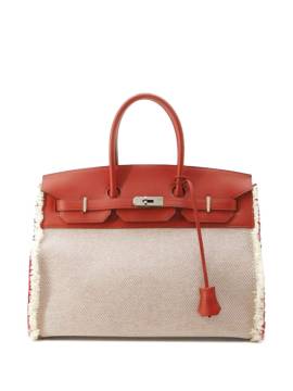 Hermès Pre-Owned 2021 Toile H und Swift Fray Birkin Handtasche 35cm - Braun von Hermès