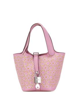 Hermès Pre-Owned 2022 micro Swift Lucky Daisy Picotin Lock Handtasche 14cm - Rosa von Hermès