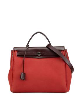 Hermès Pre-Owned 2022 Toile Herbag Zip Satchel-Tasche 31cm - Rot von Hermès