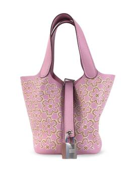 Hermès Pre-Owned 2022 micro Swift Lucky Daisy Picotin Lock Handtasche 14cm - Rosa von Hermès