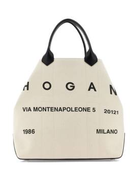 Hogan Script Canvas-Shopper - Nude von Hogan