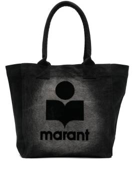 ISABEL MARANT Tote Bag aus Canvas mit beflocktem Etoile - Schwarz von ISABEL MARANT