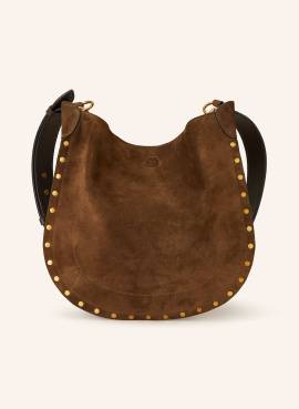 Isabel Marant Hobo-Bag Oskan Mit Pouch Und Nieten braun von Isabel marant