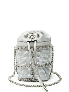 Isla Crystal Beuteltasche mit Logo-Schild - Grau von Isla