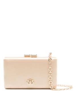 Isla Eva Clutch mit Logo-Schild - Nude von Isla