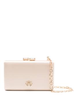 Isla Eva Clutch mit Logo-Schild - Nude von Isla