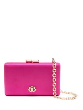 Isla Eva Clutch mit Logo-Schild - Rosa von Isla