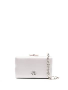 Isla Eva Clutch mit Logo-Schild - Silber von Isla