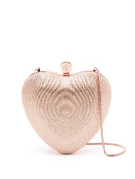 Isla Heart Schultertasche mit Kristallverzierung - Rosa von Isla