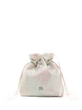 Isla Schultertasche mit Logo-Schild - Nude von Isla