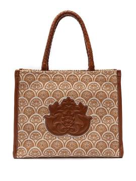 Isla Sirena Schultertasche mit Jacquard-Print - Nude von Isla