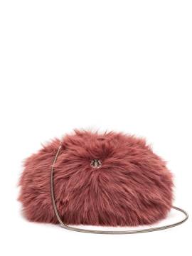 Isla Teddy Schultertasche aus Faux Fur - Rosa von Isla