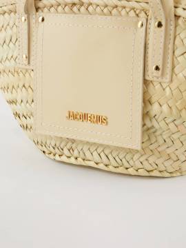 JACQUEMUS - Basket-Bag 'Le Petit Panier Soli' Crème von JACQUEMUS