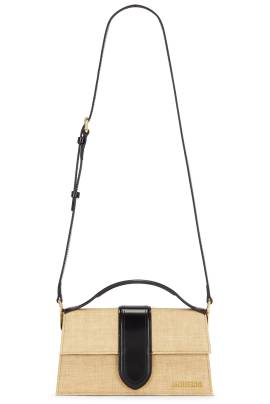 JACQUEMUS TASCHE LE GRAND BAMBINO in Natur & Schwarz - Black. Size all. von JACQUEMUS