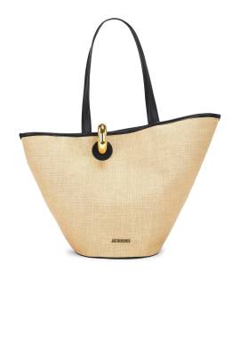 JACQUEMUS TASCHE LE BAMBOLA in Natur & Schwarz - Ivory. Size all. von JACQUEMUS