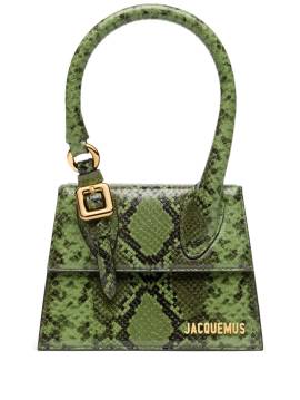 Jacquemus Le Chiquito Mini-Tasche mit Schlangenleder-Optik - Grün von Jacquemus