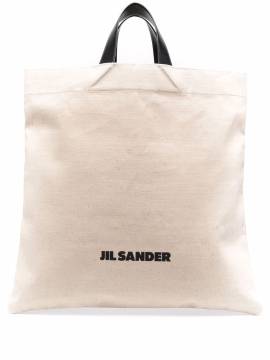 Jil Sander Shopper mit Logo-Print - Nude von Jil Sander