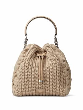 Jimmy Choo Gestrickte Bon Bon Beuteltasche - Braun von Jimmy Choo