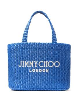 Jimmy Choo Mini Strandtasche mit Logo-Stickerei - Blau von Jimmy Choo