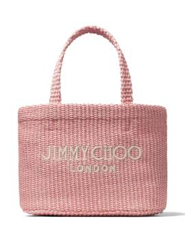 Jimmy Choo Mini Strandtasche mit Logo-Stickerei - Rosa von Jimmy Choo