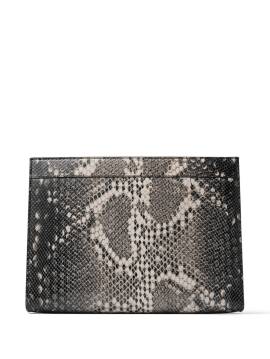 Jimmy Choo Nelis Clutch mit Schlangen-Effekt - Schwarz von Jimmy Choo