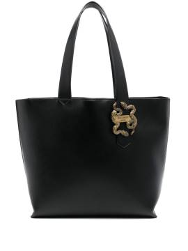 Just Cavalli Handtasche mit Schlangen-Applikation - Schwarz von Just Cavalli