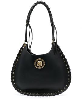 Just Cavalli Handtasche mit Tigerkopf-Schild - Schwarz von Just Cavalli