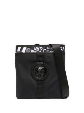 Just Cavalli Kuriertasche mit Logo-Print - Schwarz von Just Cavalli