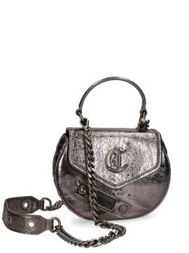 Just Cavalli Mini-Tasche im Metallic-Look - Silber von Just Cavalli