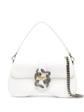 Just Cavalli Schultertasche im Metallic-Look - Weiß von Just Cavalli