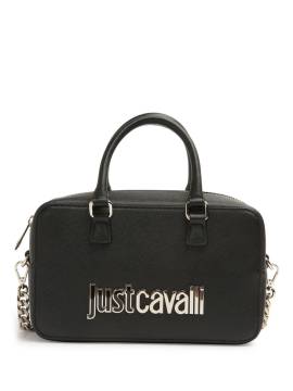 Just Cavalli Handtasche mit Logo-Schild - Schwarz von Just Cavalli