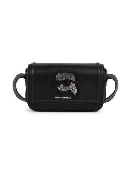 Karl Lagerfeld Kids Schultertasche mit Strass - Schwarz von Karl Lagerfeld Kids