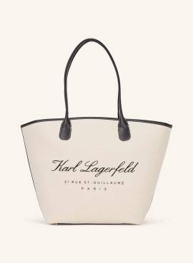 Karl Lagerfeld Hotel Karl Medium Canvas Tote Bag beige von Karl Lagerfeld