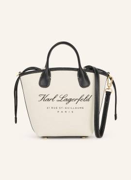 Karl Lagerfeld Hotel Karl Small Canvas Tote Bag beige von Karl Lagerfeld