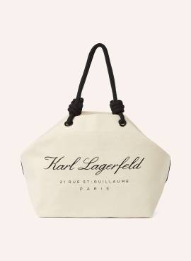 Karl Lagerfeld Hotel Karl Strand-Tote-Bag weiss von Karl Lagerfeld