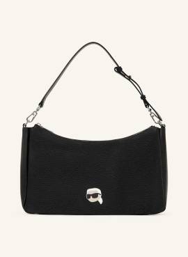 Karl Lagerfeld Ikon Genoppte Schultertasche schwarz von Karl Lagerfeld