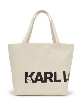 Karl Lagerfeld Essential Tote Bag mit Oversized-Logo - Nude von Karl Lagerfeld