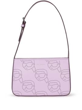 Karl Lagerfeld Perforierte Ikonik Schultertasche - Rosa von Karl Lagerfeld