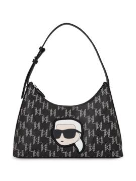 Karl Lagerfeld Ikon Monogram Schultertasche - Schwarz von Karl Lagerfeld