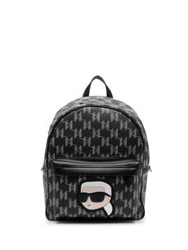 Karl Lagerfeld Ikon Rucksack mit Monogramm - Schwarz von Karl Lagerfeld