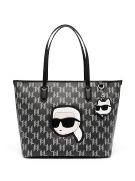 Karl Lagerfeld Ikon Monogram Tote Bag - Schwarz von Karl Lagerfeld