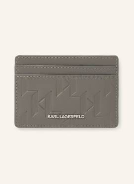 Karl Lagerfeld K/Loom Kartenetui Aus Leder grau von Karl Lagerfeld