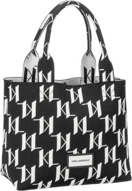 Karl Lagerfeld K/Monogram Knit MD 241W3033  in Black/White (11.7 Liter), Handtasche von Karl Lagerfeld