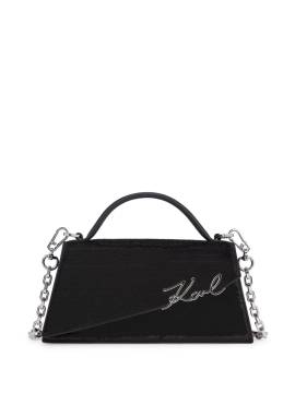 Karl Lagerfeld Kleine K/Signature Tote Bag mit Pailletten - Schwarz von Karl Lagerfeld