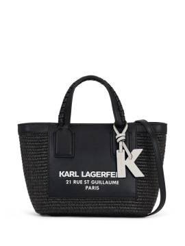 Karl Lagerfeld RSG Shopper aus Bast - Schwarz von Karl Lagerfeld